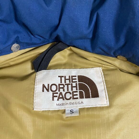 Vintage The North Face Jacket 70s Small Down Puffer Blue USA Expedition Coat 80s - Picture 8 of 14